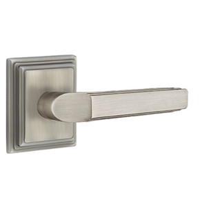 Emtek 8561-M-US15A Milano Door Lever Dummy Set With Wilshire Rosette Pewter