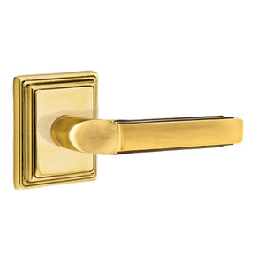 Emtek 8561-M-US7 Milano Door Lever Dummy Set With Wilshire Rosette French Antique