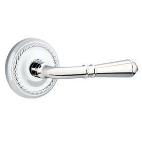 Emtek 8051-T-US26 Turino Door Lever Dummy Set With Rope Rosette Polished Chrome