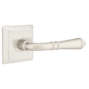 Emtek 8531-T-US15 Turino Door Lever Dummy Set With Quincy Rosette Satin Nickel