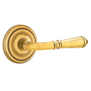 Emtek 8100-T-US7 Turino Door Lever Passage Set With Regular Rosette French Antique