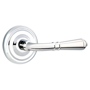 Emtek 8200-T-US26 Turino Door Lever Privacy Set With Regular Rosette Polished Chrome