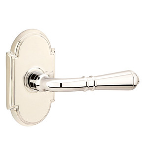 Emtek 8208-T-US14 Turino Door Lever Privacy Set With #8 Rosette Polished Nickel