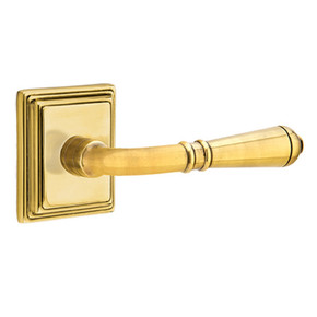 Emtek 8221-T-US7 Turino Door Lever Privacy Set With Rectangular Rosette French Antique