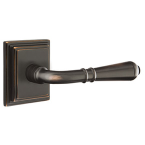 Emtek 8261-T-US10B Turino Door Lever Privacy Set With Wilshire Rosette Oil Rubbed Bronze