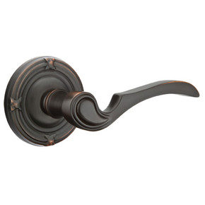 Emtek 8057-CV-US10B Coventry Door Lever Dummy Set With Ribbon & Reed Rosette Oil Rubbed Bronze