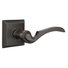 Emtek 8531-CV-US10B Coventry Door Lever Dummy Set With Quincy Rosette Oil Rubbed Bronze