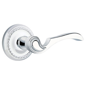 Emtek 8201-CV-US26 Coventry Door Lever Privacy Set With Rope Rosette Polished Chrome