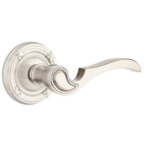 Emtek 8207-CV-US15 Coventry Door Lever Privacy Set With Ribbon & Reed Rosette Satin Nickel