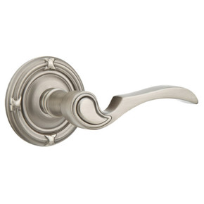 Emtek 8207-CV-US15A Coventry Door Lever Privacy Set With Ribbon & Reed Rosette Pewter