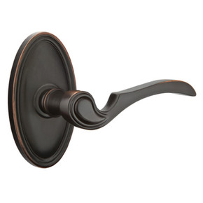 Emtek 8220-CV-US10B Coventry Door Lever Privacy Set With Oval Rosette Oil Rubbed Bronze