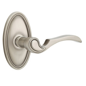 Emtek 8220-CV-US15A Coventry Door Lever Privacy Set With Oval Rosette Pewter