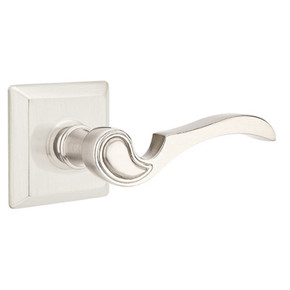 Emtek 8231-CV-US15 Coventry Door Lever Privacy Set With Quincy Rosette Satin Nickel