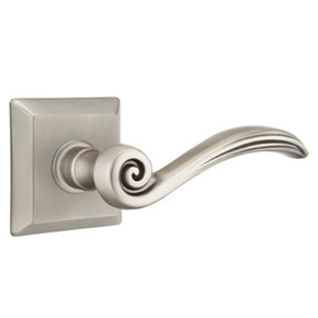 Emtek 8231-EN-US15A Elan Door Lever Privacy Set With Quincy Rosette Pewter