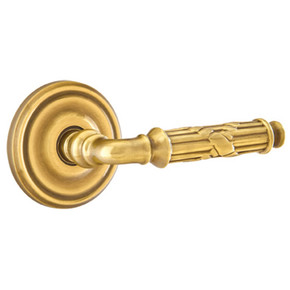Emtek 8100-RBL-US7 Ribbon & Reed Door Lever Passage Set With Regular Rosette French Antique