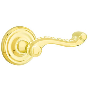 Emtek 8050-RL-US3 Rope Door Lever Dummy Set With Regular Rosette Polished Brass