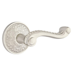 Emtek 8056-RL-US15 Rope Door Lever Dummy Set With Lancaster Rosette Satin Nickel