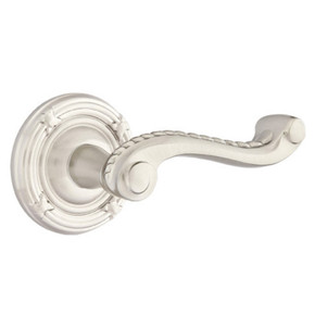 Emtek 8057-RL-US15 Rope Door Lever Dummy Set With Ribbon & Reed Rosette Satin Nickel