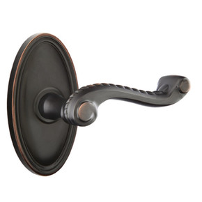 Emtek 8520-RL-US10B Rope Door Lever Dummy Set With Oval Rosette Oil Rubbed Bronze