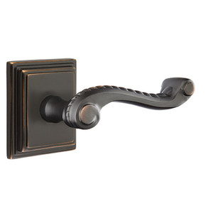 Emtek 8161-RL-US10B Rope Door Lever Passage Set With Wilshire Rosette Oil Rubbed Bronze