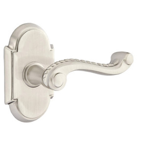 Emtek 8208-RL-US15 Rope Door Lever Privacy Set With #8 Rosette Satin Nickel