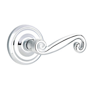 Emtek 8050-R-US26 Rustic Door Lever Dummy Set With Regular Rosette Polished Chrome