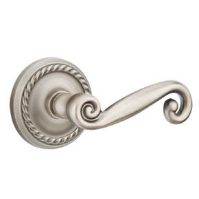 Emtek 8051-R-US15A Rustic Door Lever Dummy Set With Rope Rosette Pewter