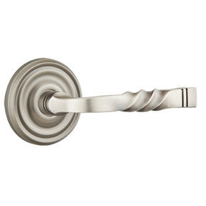 Emtek 8200-SF-US15A Santa Fe Door Lever Privacy Set With Regular Rosette Pewter