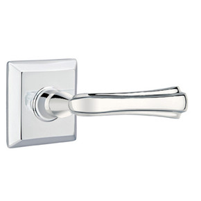 Emtek 8131-WM-US26 Wembley Door Lever Passage Set With Quincy Rosette Polished Chrome