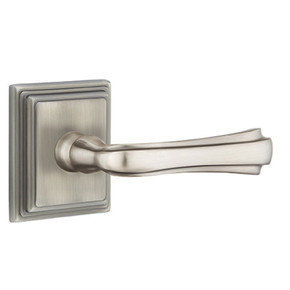 Emtek 8161-WM-US15A Wembley Door Lever Passage Set With Wilshire Rosette Pewter