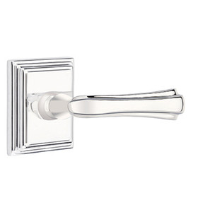 Emtek 8161-WM-US26 Wembley Door Lever Passage Set With Wilshire Rosette Polished Chrome