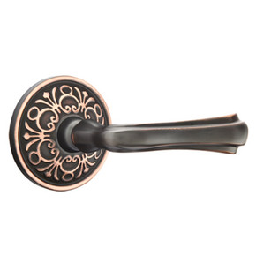 Emtek 8206-WM-US10B Wembley Door Lever Privacy Set With Lancaster Rosette Oil Rubbed Bronze