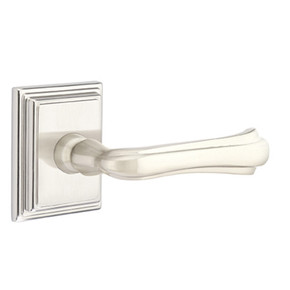 Emtek 8261-WM-US15 Wembley Door Lever Privacy Set With Wilshire Rosette Satin Nickel