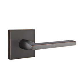 Emtek 5050-HLO-US10B Helios Door Lever Dummy Set With Square Rosette Oil Rubbed Bronze