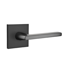 Emtek 5050-HLO-US19 Helios Door Lever Dummy Set With Square Rosette Flat Black