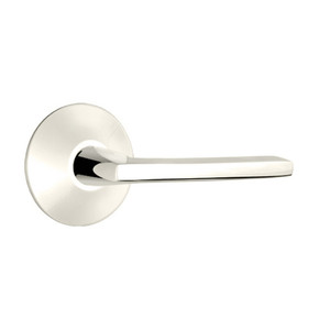 Emtek 5057-HLO-US14 Helios Door Lever Dummy Set With Modern Rosette Polished Nickel