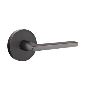 Emtek 5059-HLO-US10B Helios Door Lever Dummy Set With Disk Rosette Oil Rubbed Bronze