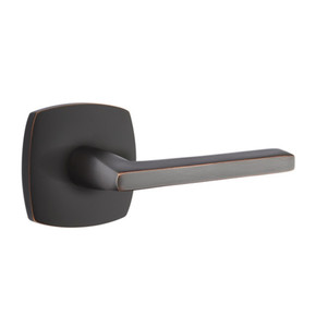 Emtek 5306-HLO-US10B Helios Door Lever Dummy Set With Urban Modern Rosette Oil Rubbed Bronze