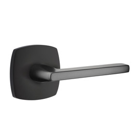 Emtek 5306-HLO-US19 Helios Door Lever Dummy Set With Urban Modern Rosette Flat Black