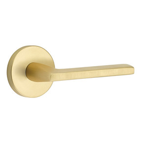 Emtek 5109-HLO-US4 Helios Door Lever Passage Set With Disk Rosette Satin Brass