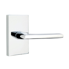 Emtek 5112-HLO-US26 Helios Door Lever Passage Set With Modern Rectangular Rosette Polished Chrome