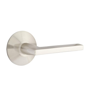 Emtek 5207-HLO-US15 Helios Door Lever Privacy Set With Modern Rosette Satin Nickel