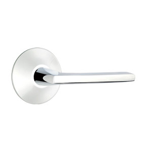 Emtek 5207-HLO-US26 Helios Door Lever Privacy Set With Modern Rosette Polished Chrome