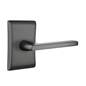 Emtek 5211-HLO-US19 Helios Door Lever Privacy Set With Neos Rosette Flat Black
