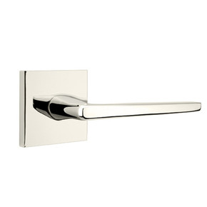 Emtek 5050-HER-US14 Hermes Door Lever Dummy Set With Square Rosette Polished Nickel