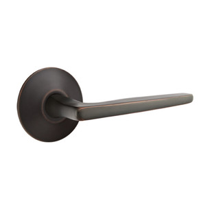 Emtek 5057-HER-US10B Hermes Door Lever Dummy Set With Modern Rosette Oil Rubbed Bronze