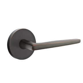 Emtek 5059-HER-US10B Hermes Door Lever Dummy Set With Disk Rosette Oil Rubbed Bronze