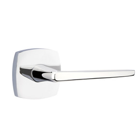 Emtek 5306-HER-US26 Hermes Door Lever Dummy Set With Urban Modern Rosette Polished Chrome
