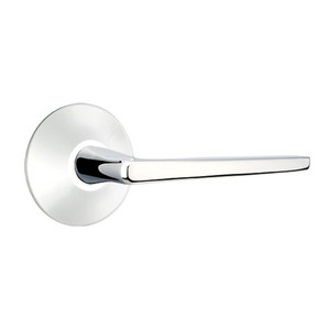 Emtek 5107-HER-US26 Hermes Door Lever Passage Set With Modern Rosette Polished Chrome