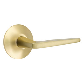 Emtek 5107-HER-US4 Hermes Door Lever Passage Set With Modern Rosette Satin Brass